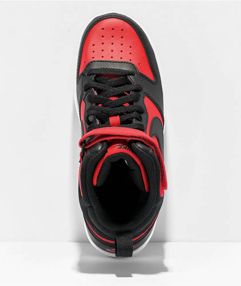 Nike Kids Court Borough Mid University Red & Black Shoes