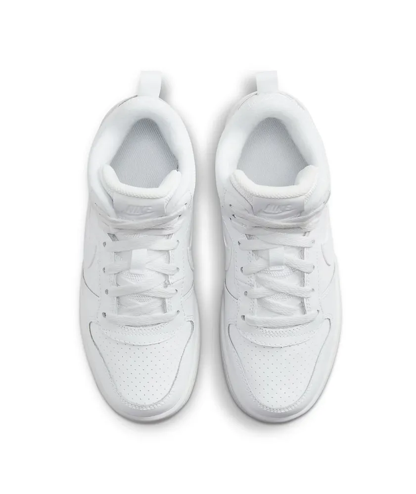 Nike Kids Court Borough Mid White Shoes