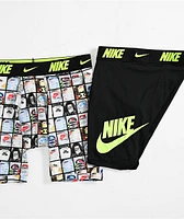 Nike Kids Dri-FIT Essential Micro Black & Mosaic 2-Pack Boxer Briefs