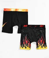 Nike Kids Dri-FIT Essential Micro Flame 2-Pack Boxer Briefs 