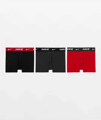 Nike Kids Essential Red 3 Pack Boxer Briefs