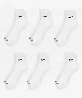 Nike Kids Everyday White 6 Pack Ankle Socks