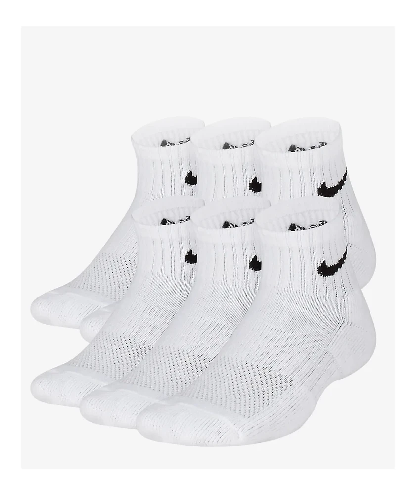 Nike Kids Everyday White 6 Pack Ankle Socks