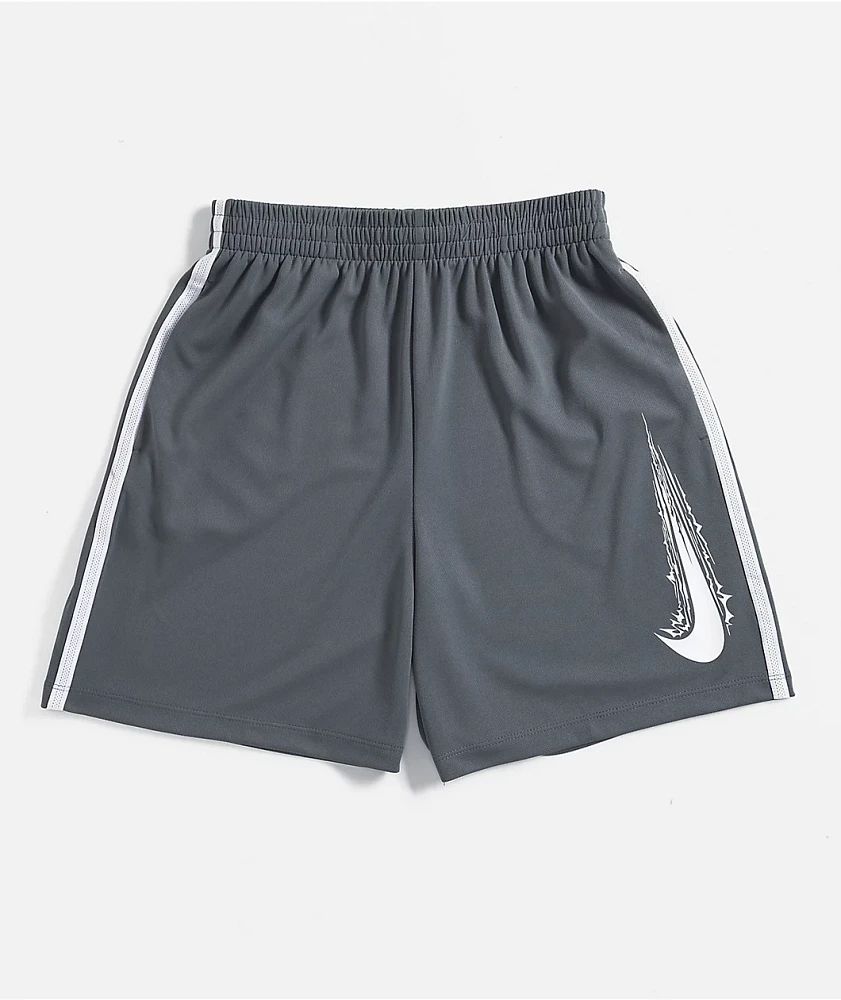 Nike Kids Swoosh Grey Mesh Shorts