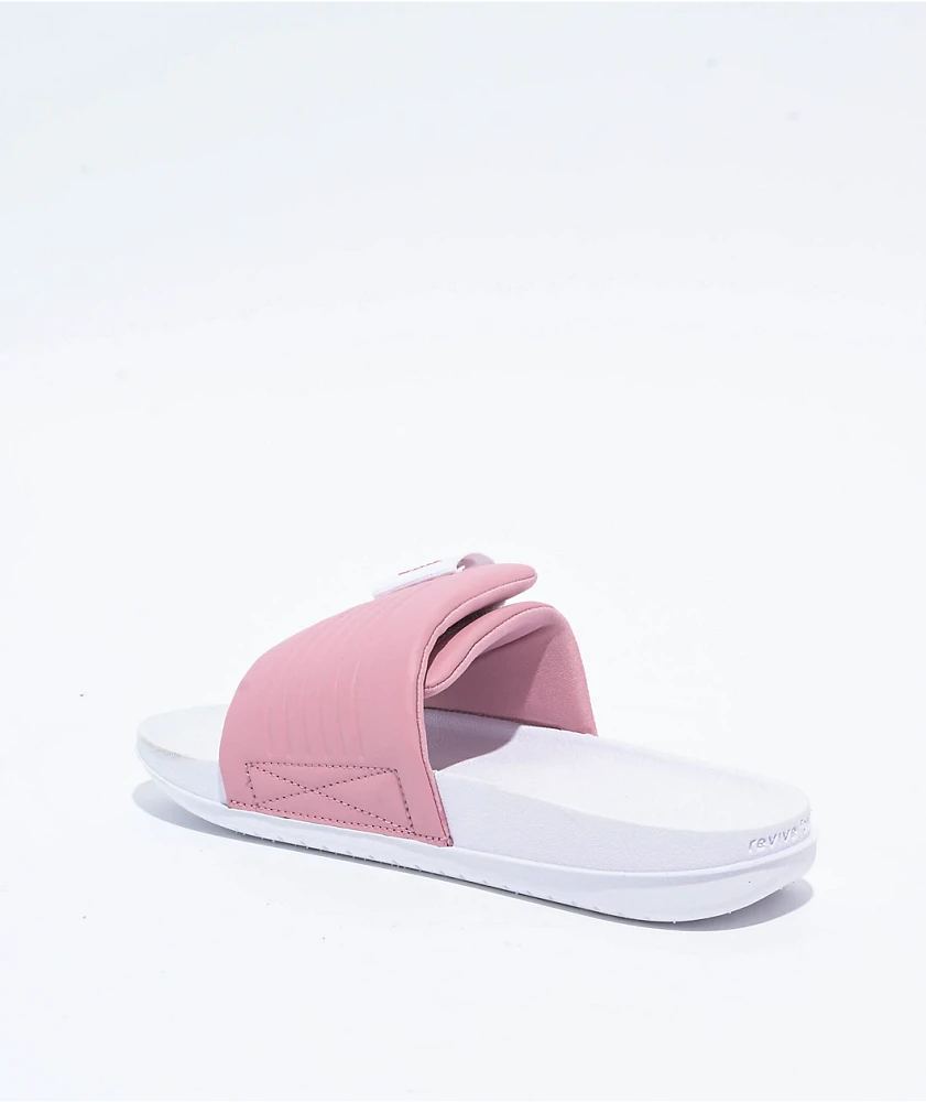 Nike Offcourt Adjust White & Pink Slide Sandals