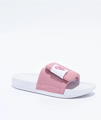 Nike Offcourt Adjust White & Pink Slide Sandals