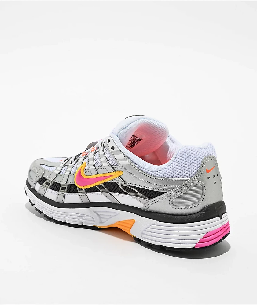 Nike P-6000 White, Fuschia & Platinum Shoes