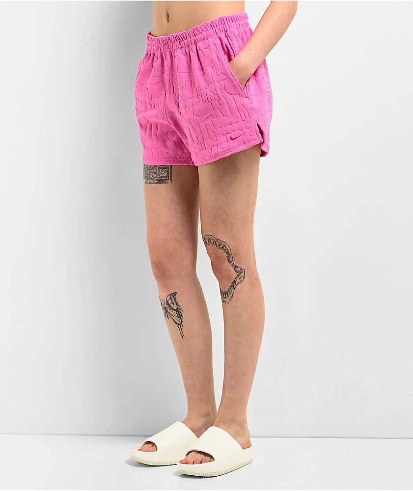 Nike Retro Flow Pink Cover Up Shorts