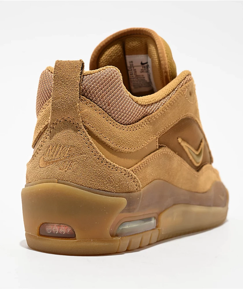 Nike SB Air Max Ishod Flax, Safety Orange, & Wheat Skate Shoes