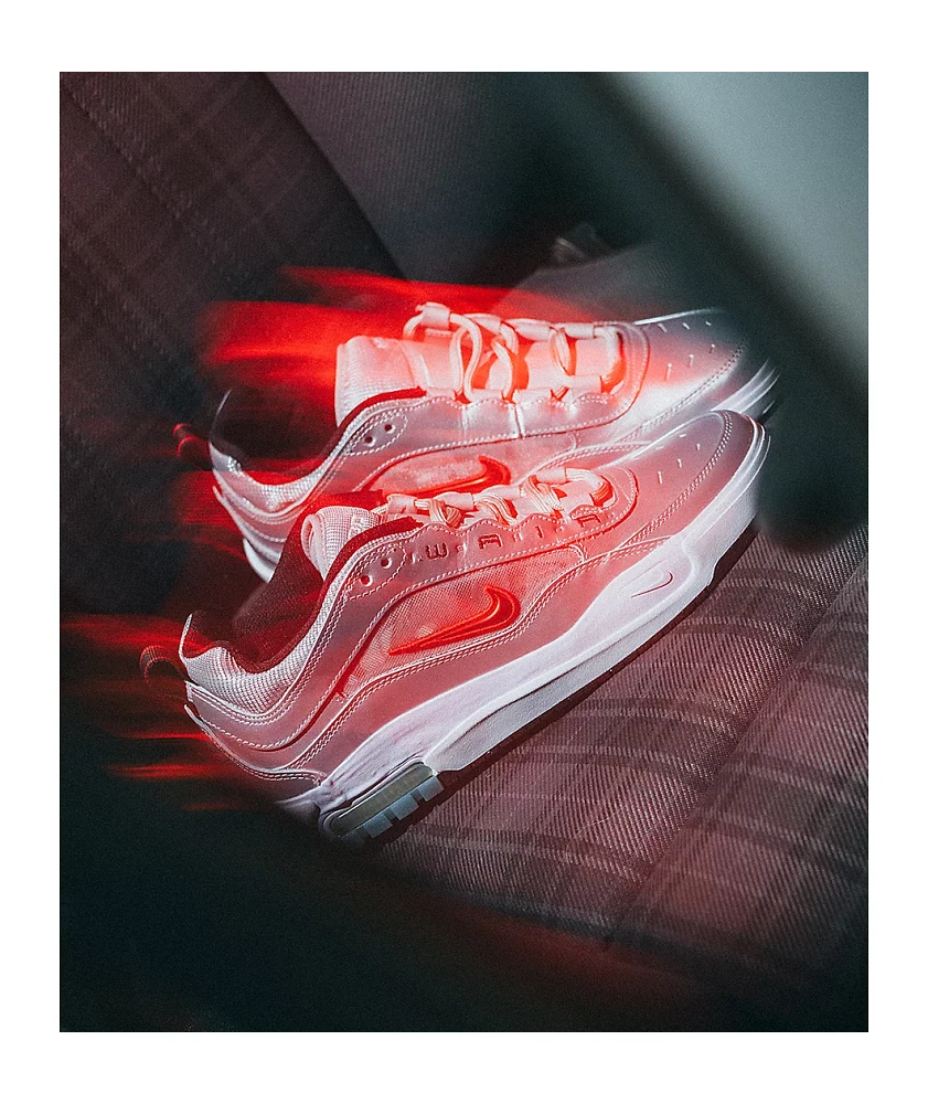 Nike SB Air Max Ishod PRM Metallic Silver & Varsity Red Skate Shoes