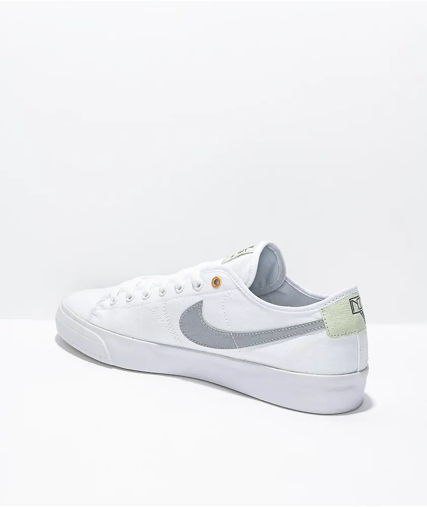 Nike SB BLZR Court DVDL White & Grey Skate Shoes