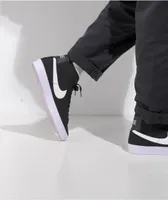 Nike SB BLZR Court Mid Black & White Skate Shoes