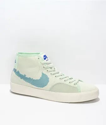 Nike SB BLZR Court Mid Green & Blue Skate Shoes