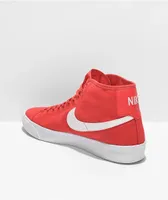 Nike SB BLZR Court Mid Lobster & White Skate Shoes