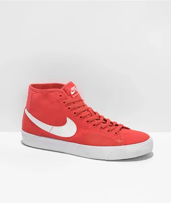 Nike SB BLZR Court Mid Lobster & White Skate Shoes