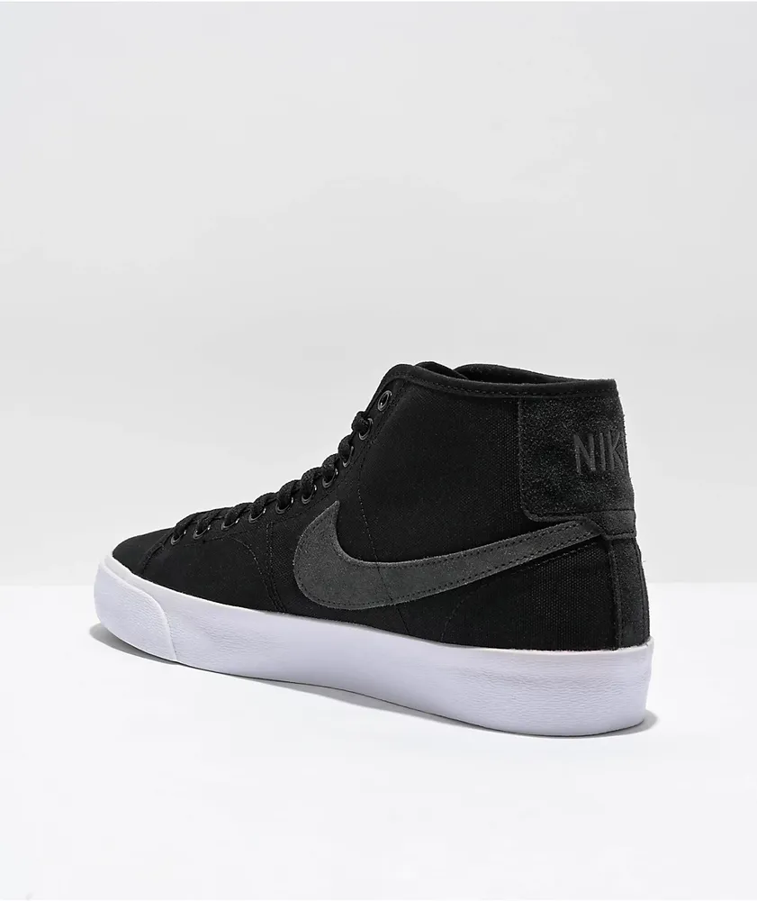 Nike SB BLZR Court Mid Premium Black & White Skate Shoes