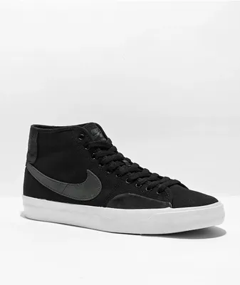 Nike SB BLZR Court Mid Premium Black & White Skate Shoes