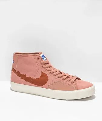 Nike SB BLZR Court Mid Rose & Sienna Skate Shoes