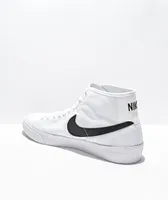 Nike SB BLZR Court Mid White & Black Skate Shoes