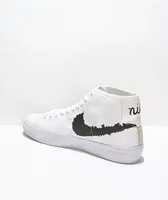 Nike SB BLZR Court Mid White & Black Skate Shoes