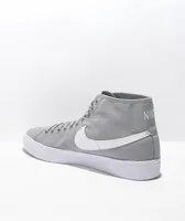 Nike SB BLZR Court Mid Wolf Grey & White Skate Shoes