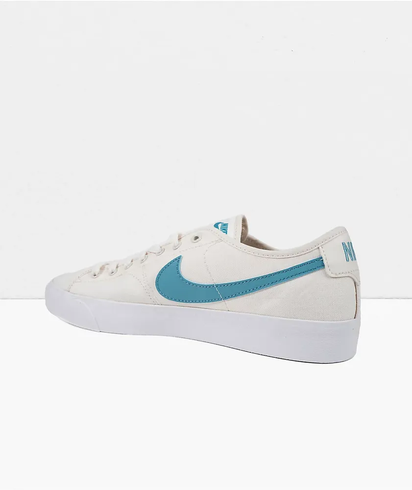 Nike SB BLZR Court Phantom & Cerulean Blue Skate Shoes