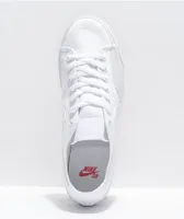 Nike SB BLZR Court White & White Skate Shoes