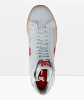 Nike SB BLZR Mid White & Red Skate Shoes