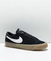 Nike SB Blazer Low GT Pro Black & Gum Skate Shoes