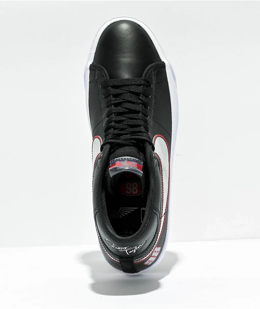 Nike SB Blazer Mid GT Pro Black, Red & Silver Skate Shoes