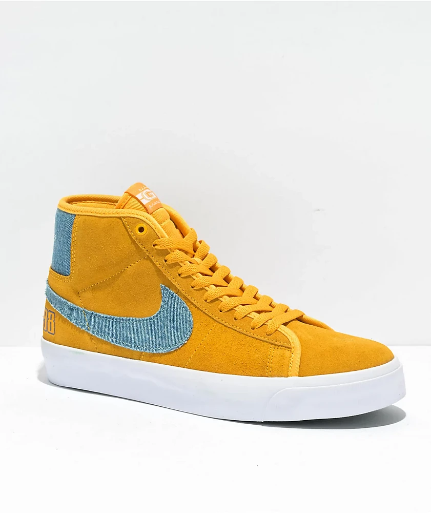 Nike SB Blazer Mid GT Pro University Gold & Game Royal Skate Shoes