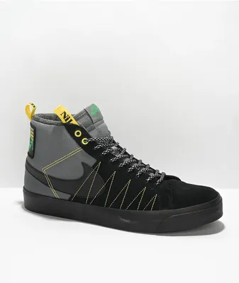 Nike SB Blazer Mid Premium Black & Grey Skate Shoes
