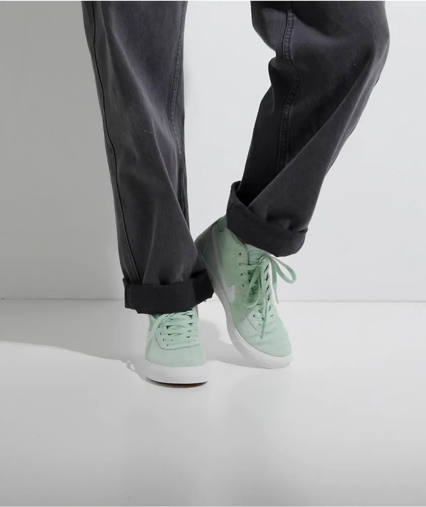 Nike SB Bruin High Enamel Green & White Skate Shoes