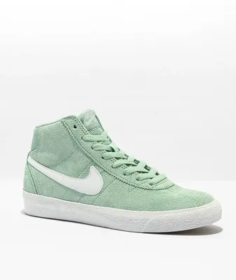 Nike SB Bruin High Enamel Green & White Skate Shoes