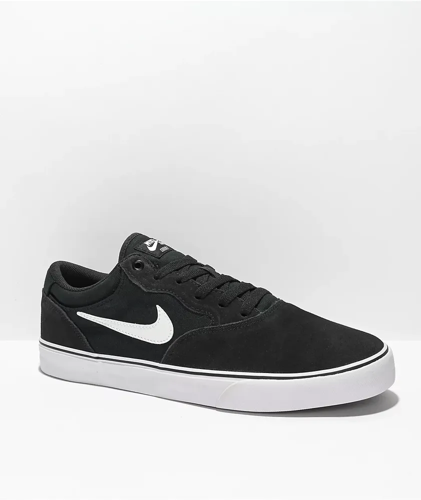 Nike SB Chron 2 Black & White Skate Shoes