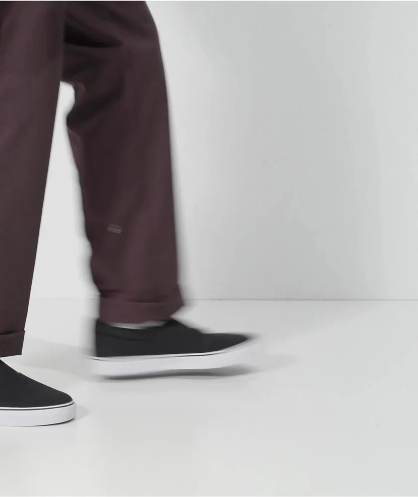 Nike SB Chron 2 Black & White Slip-On Skate Shoes