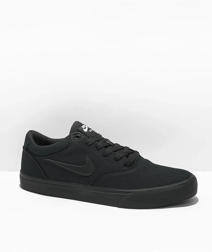 Nike SB Chron 2 Black Canvas Skate Shoes