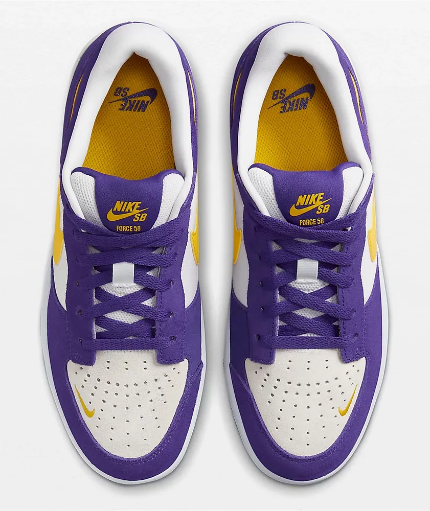 Nike SB Force 58 Court Purple & Amarillo Skate Shoes