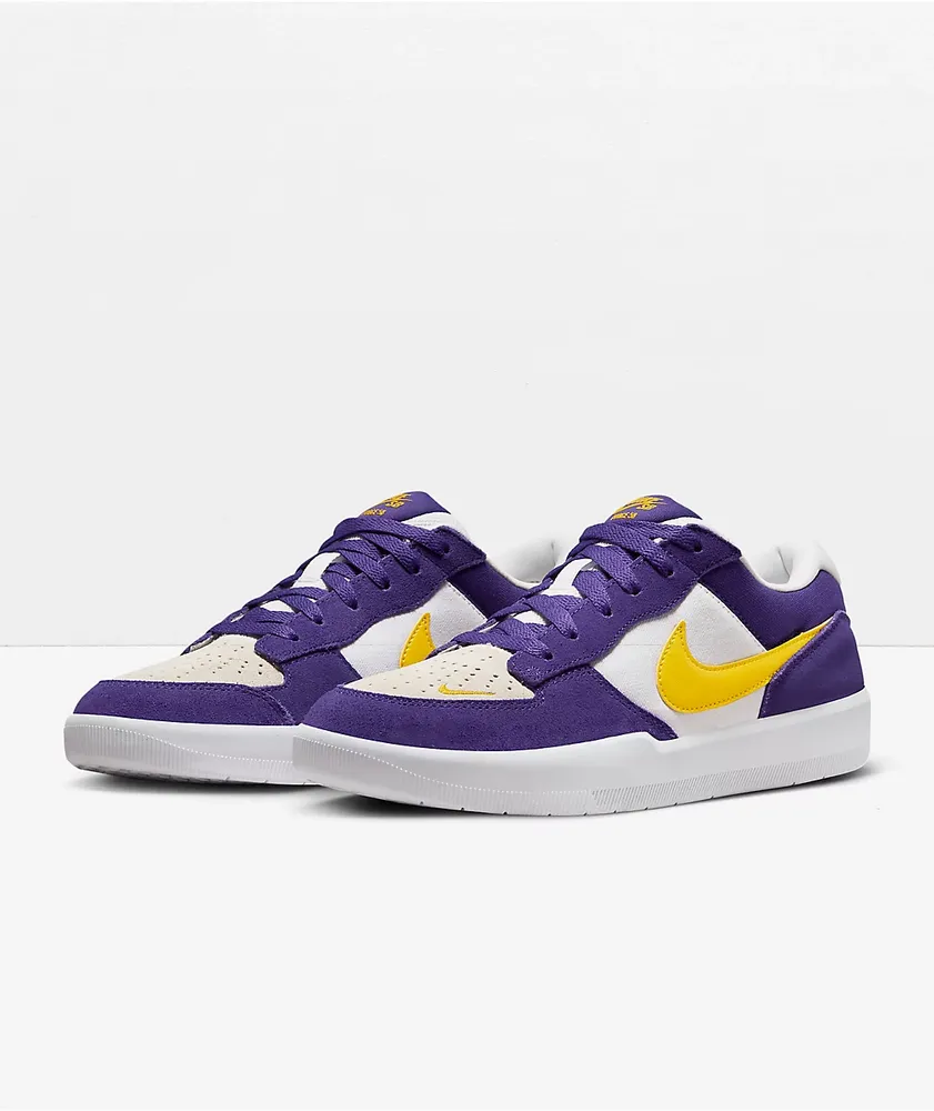 Nike SB Force 58 Court Purple & Amarillo Skate Shoes