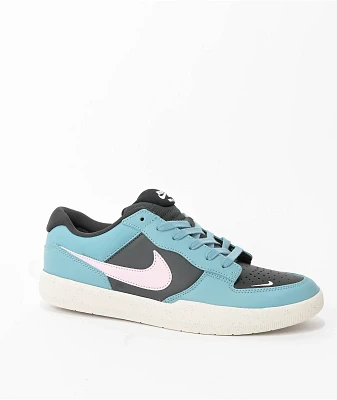 Nike SB Force 58 Denim Turquoise & Dark Smoke Grey Skate Shoes