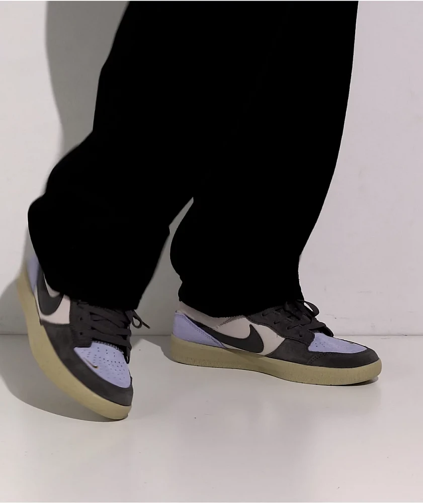 Nike SB Force 58 Light Orewood Brown, Psychic Blue & Medium Ash Skate Shoes