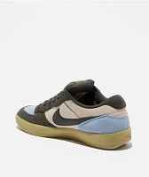 Nike SB Force 58 Light Orewood Brown, Psychic Blue & Medium Ash Skate Shoes