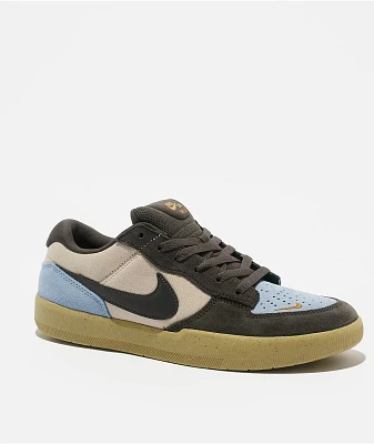 Nike SB Force 58 Light Orewood Brown, Psychic Blue & Medium Ash Skate Shoes