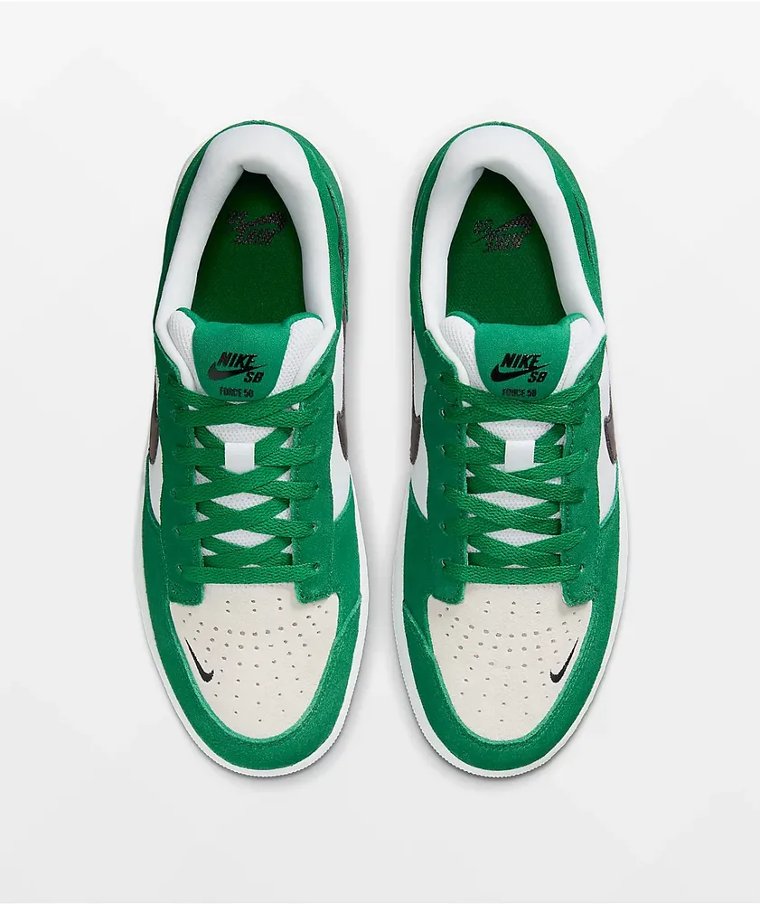 Nike SB Force 58 Pine, Black & White Skate Shoes