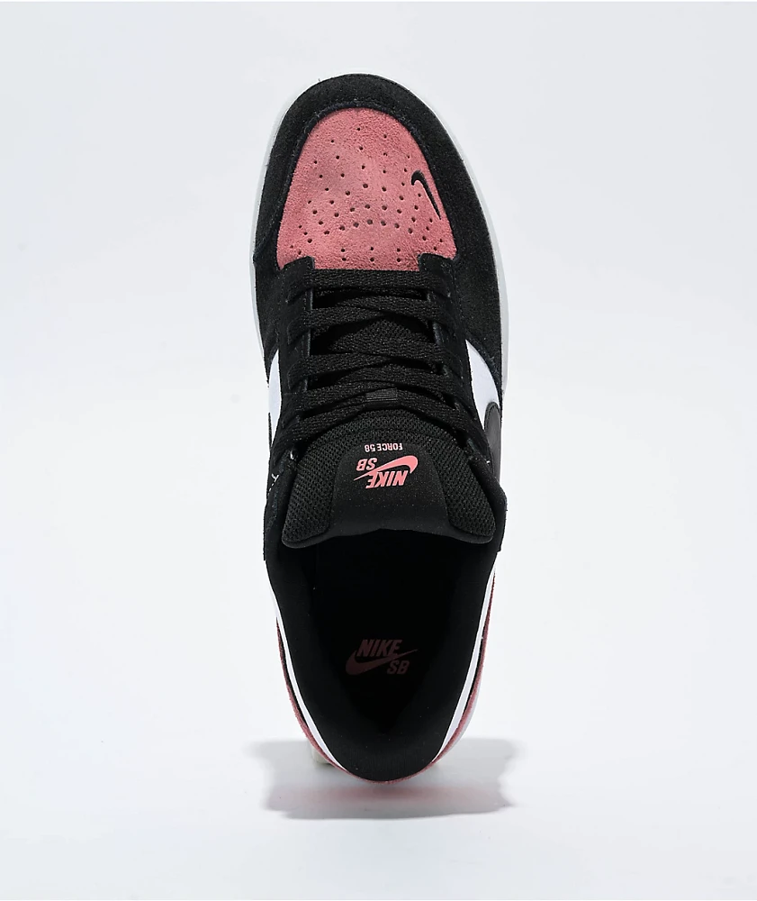 Nike SB Force 58 Pink Salt, Black & White Skate Shoes