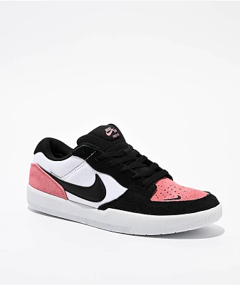 Nike SB Force 58 Pink Salt, Black & White Skate Shoes