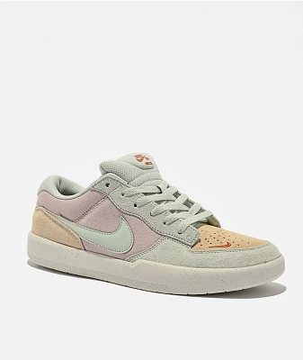 Nike SB Force 58 Platinum Violet, Light Silver & Sand Skate Shoes