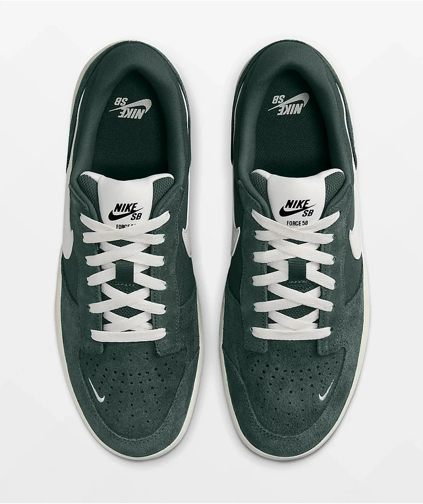 Nike SB Force 58 Vintage Green & Sail Skate Shoes