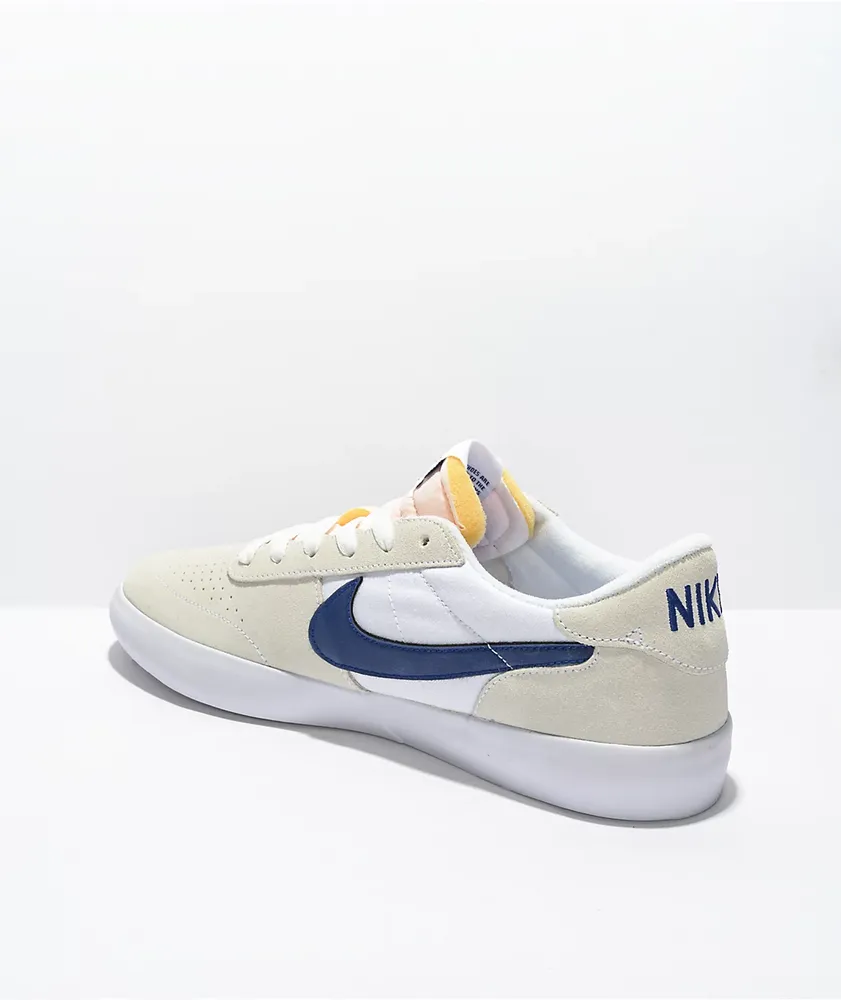 Nike SB Heritage Vulc White & Deep Royal Skate Shoes