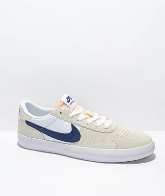 Nike SB Heritage Vulc White & Deep Royal Skate Shoes